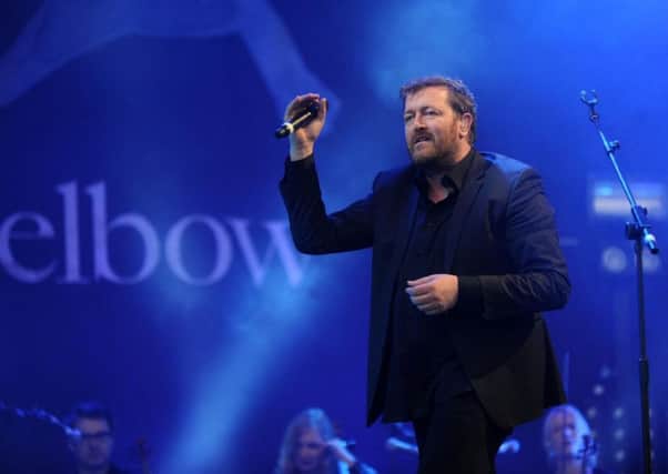 Guy Garvey on stage with Elbow.