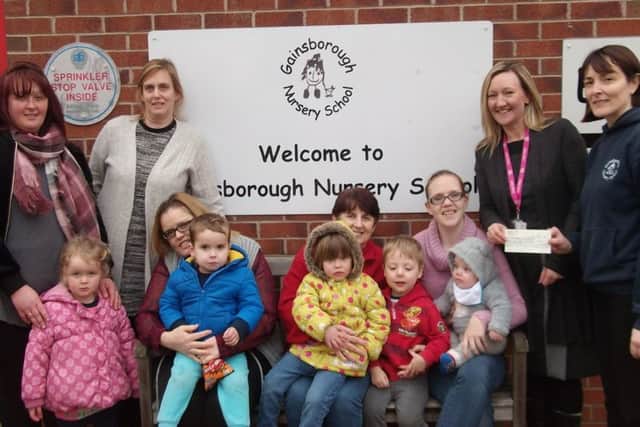 The Gainsborough Nursery School craft group donated £75 to Home-Start Lincolnshire from the money raised at its Christmas craft stall.