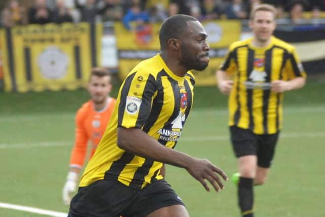 Chib Chilaka sets off to celebrate a goal.
