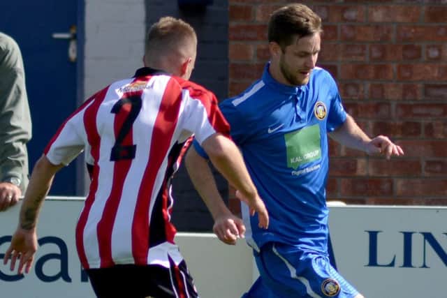 Gainsborough Trinity's Gavin Rothery in action earlier this season.