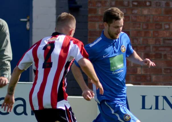 Gainsborough Trinity's Gavin Rothery in action earlier this season.