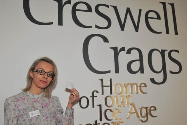 Guardian freebie, free entry to Creswell Crags museum for four, pictured is marketing manager Rachel Wood