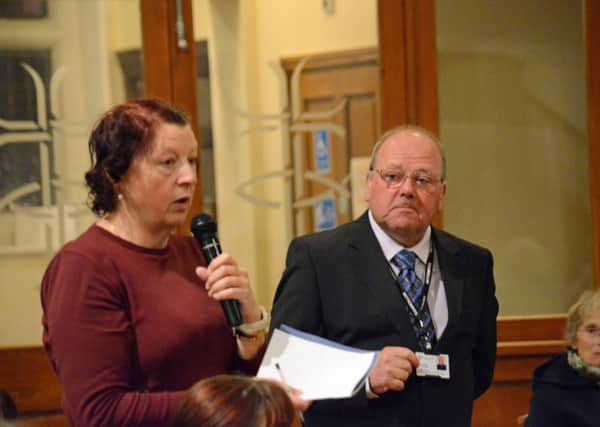 Coun Paul Key listens to a Gainsborough resident at last year's public meeting