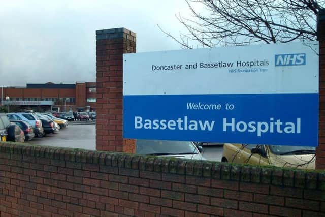 Bassetlaw Hospital is pictured.