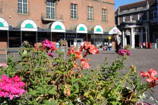Gainsborough in Bloom.
The Market Place.