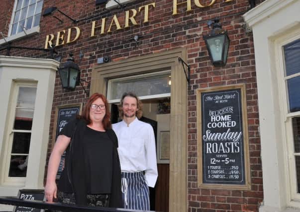 The Red Hart owners Paul and Gillian Riley