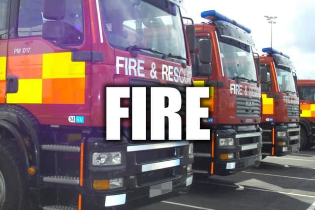 Fire and police are investigating suspicious fire