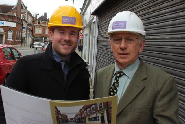 Dave Hale, Development Surveyor at Dransfield Properties Ltd with Leader of West Lindsey District Council Coun Jeff Summers