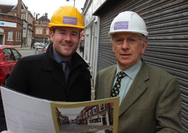 Dave Hale, Development Surveyor at Dransfield Properties Ltd with Leader of West Lindsey District Council Coun Jeff Summers