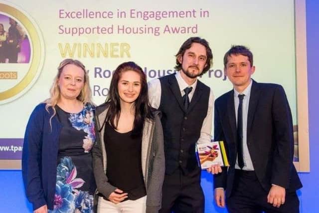 Pictured (L-R) are Vicky Baker-Shaw, manager, service user representatives Kirsty Sahy and Ben Cleary, and volunteer co-ordinator Matt Pickering.