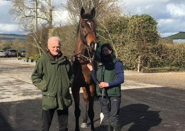 Willie Mullins, top trainer at the Cheltenham Festival for the last four years, with his odds-on favourite for the Betway Queen Mother Champion Chase, Douvan, probably the best horse on view at this week's meeting.