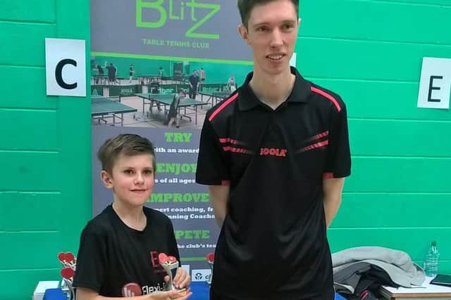 Luke Hyde of Blitz TTC with head coach Paul Johnson.