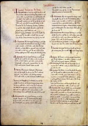 A Lincolnshire page in the Domesday Book. Picture: The National Archives UK