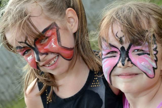 ACIS fun day at Park Springs Community Centre in Gainsborough. Pictured are Mia Davidson, seven, and Alicia Davidson, three G120818-2a