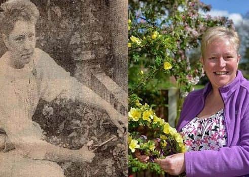 Rachel in 1985 and in the present day.