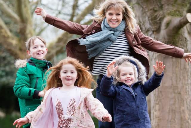 Ashley Jensen is supporting Peppa Pigs Muddy Puddle Walk for Save The Children. Picture: Charlie Forgham-Bailey