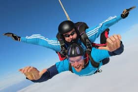 A skydiver for Parkinson's UK.