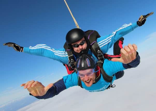 A skydiver for Parkinson's UK.