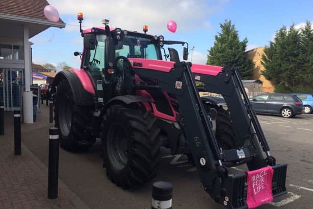 The pink tractor will tour various events this summer