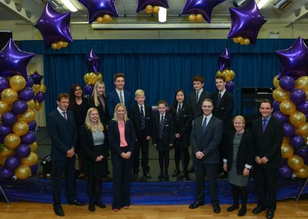 Outwood Academy Valley and Portland have achieved Outstanding in a recent Ofsted report, celebrating their success are Executive Principal Dr Philip Smith with staff and students of the school and Post 16 centre