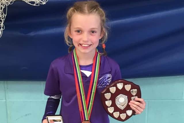 Mollie Langhorne, who took a county competition by storm for the Apex Gymnastics Academy, based at West Lindsey Leisure Centre in Gainsborough.