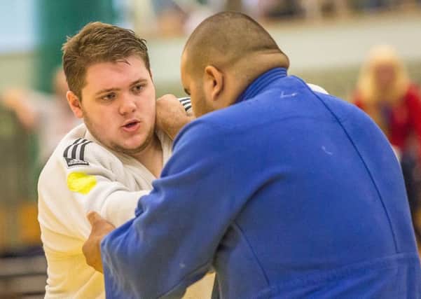 Judoka Jack Hodgson in action during the 2016 GB Visually Impaired Grand Prix (PHOTO BY: Mike Varey, elitepix)