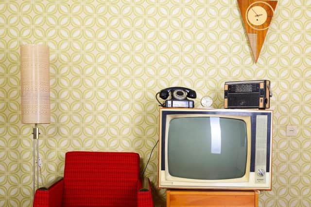 A 1970s living room