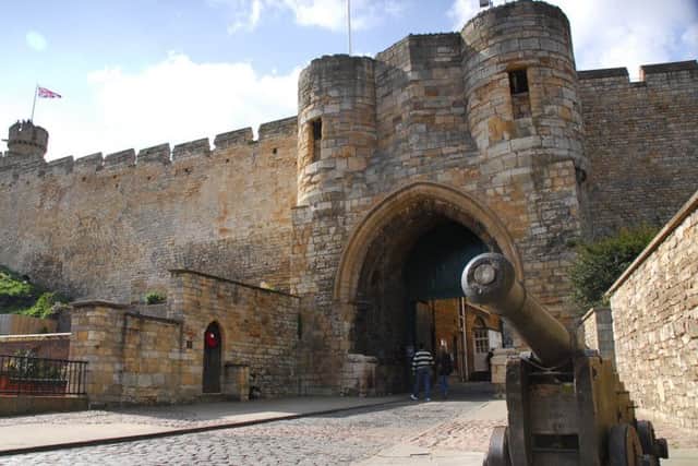 The gatehouse of Lincoln Castle.