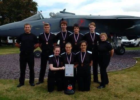 Back row, left to right: Principle Base Leader PC Paul Kanikowski, Connor Richardson, Ryan Eason , Reece Buckland, Lewis Betts, Irene Litchfield.
Front row, left to right: Abigail McMahon, Numilia Mellis, Eve Corbett.