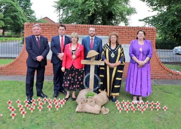 Crosses were laid by the Royal British Legion, Bassetlaw District Council and Nottinghamshire County Council.