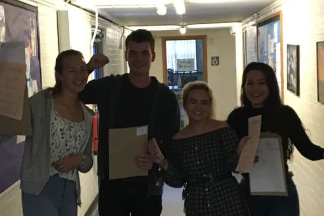 Students are celebrating their A Level results