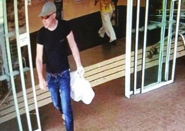 Police would like to speak to this man in connection with a theft in Gainsborough.