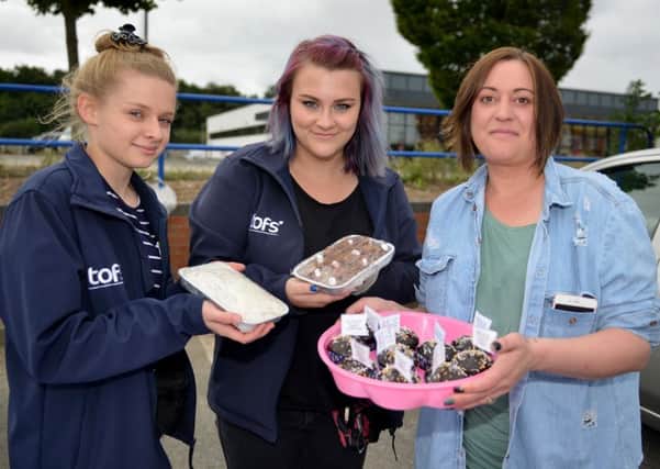 The Original Factory Shop, Harworth held a summer fayre to raise money for Make-A-Wish charity, pictured are Kimberley Mace, Gemma Rodger and Katy Hallam