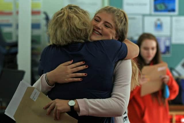 GCSE results day 2017 at Queen Elizabeth's High School in Gainsborough.