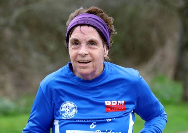 Popular Maureen Allen, who broke new records for lady veterans over the age of 70 at the ABP Humber Coastal Half-Marathon.