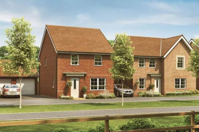 An artist's impression of the new homes that will soon be popping up around Gateford.
