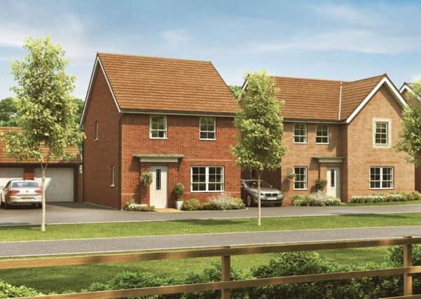 An artist's impression of the new homes that will soon be popping up around Gateford.