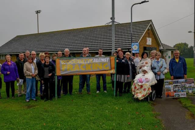 Anti-fracking demonstration at Woodsetts