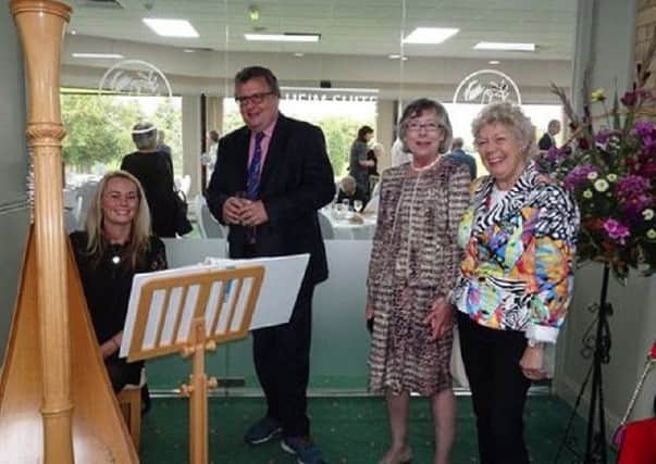 Pictured at Gainsborough & District Fine Arts Society's 40th anniversary lunch are (from left): Thea Butterworth, Lars Tharp (BBC Antiques Roadshow), Jillian Horberry (chairman) and Celia Lord