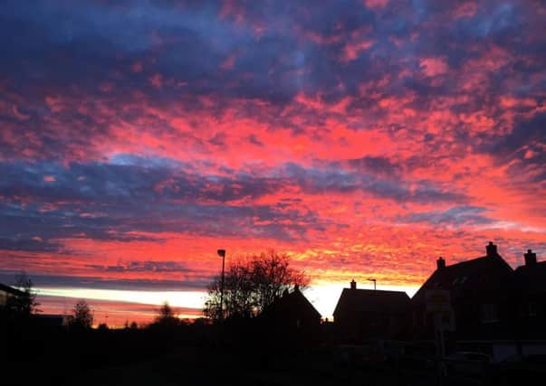 This morning's sunrise over Buckshaw Village