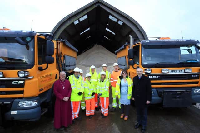 The blessing of gritters ahead of the winter season was held at Sturton by Stow by the Bishop of Grimsby Reverent David Court. Picture: Chris Etchells