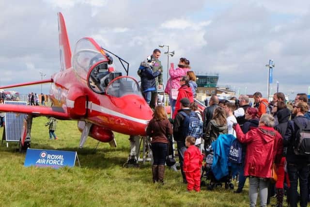 Visitors at the Scampton Airshow