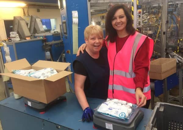 Caroline with employee Christina Dodd from Conisbrough