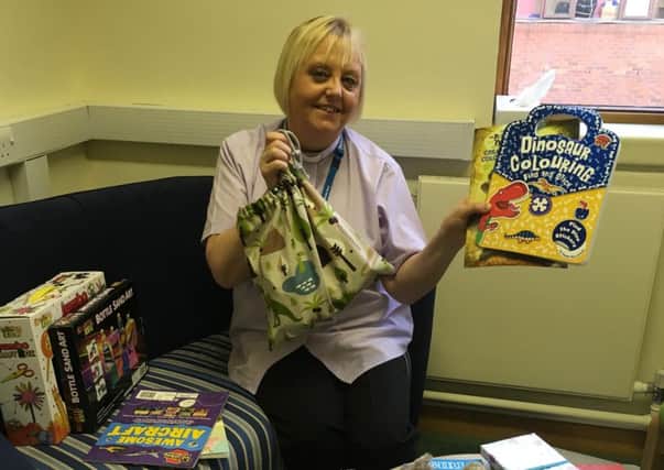 Hospital chaplain Pamela Beattie came up with the idea of bereavement bags for children.