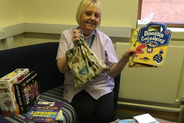 Hospital chaplain Pamela Beattie came up with the idea of bereavement bags for children.