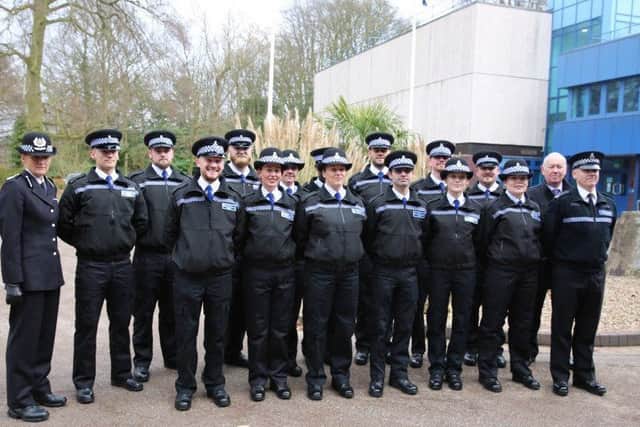14 Police Community Support Officers (PCSOs) paraded in front of friends and family at Nottinghamshire Police Headquarters on Friday 23 February 2018 at their passing out ceremony.