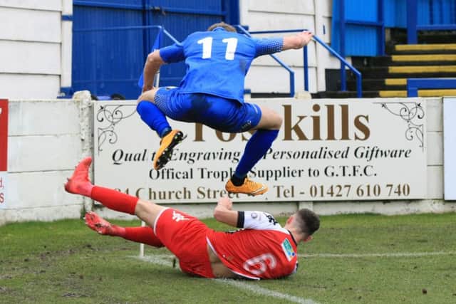 Gainsborough Trinity v Kidderminster Harriers - Saturday March 10th 2018. Gainsborough player Nicky Walker. Picture: Chris Etchells