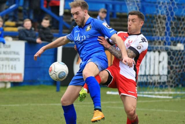 Gainsborough Trinity v Kidderminster Harriers - Saturday March 10th 2018. Gainsborough player Nicky Walker. Picture: Chris Etchells