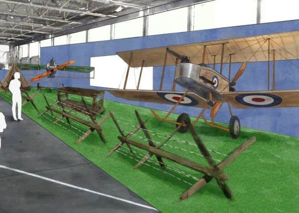 A 150 ft long runway, made entirely from artificial grass is currently being installed at RAF Scampton ahead of a new exhibition to mark 100 years of the UKs aerial force.
