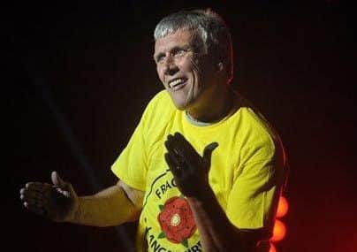 Happy Mondays' Bez on stage.
